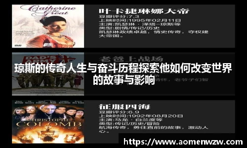 琼斯的传奇人生与奋斗历程探索他如何改变世界的故事与影响
